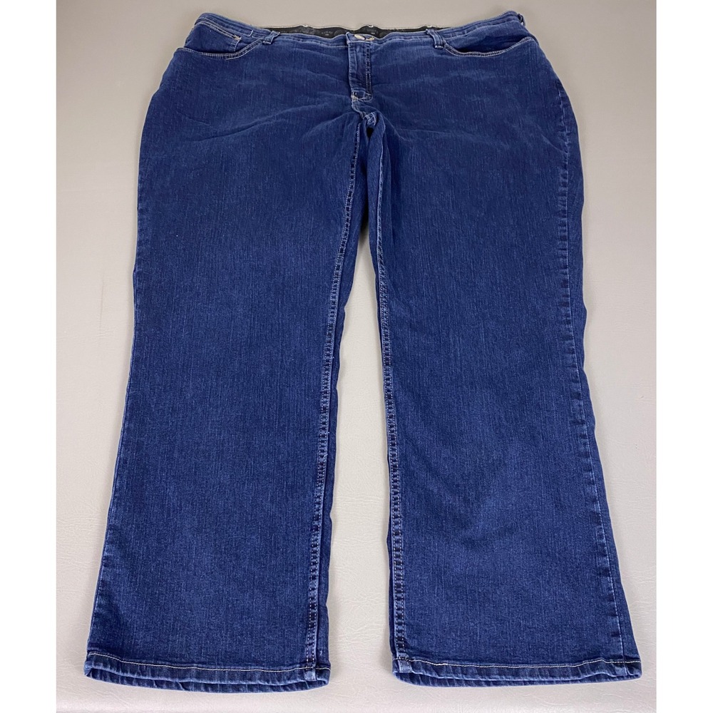 Riders by Lee Jeans Women's 22W M Straight Leg Blue Denim Dark Wash Stretch